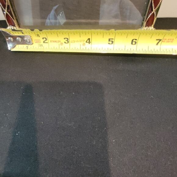 Ornate Red and Gold-Tone Metal Picture Frame - 6.5" x 4.5" - Picture 9 of 9